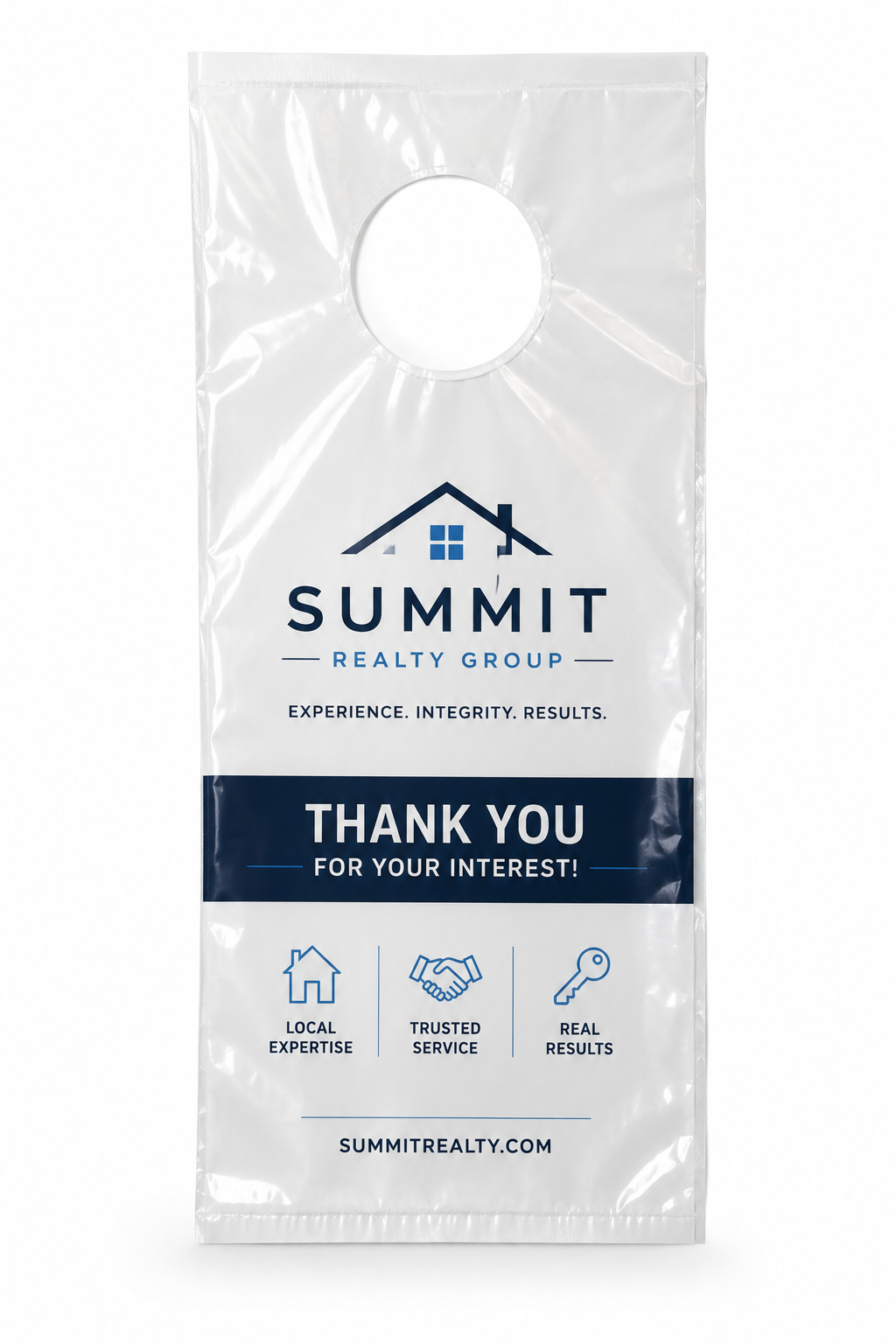 Custom Door Hang Poly Bag